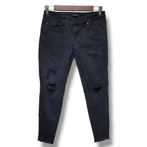 KanCan Stretch Distressed Jeans, W9 28, Black